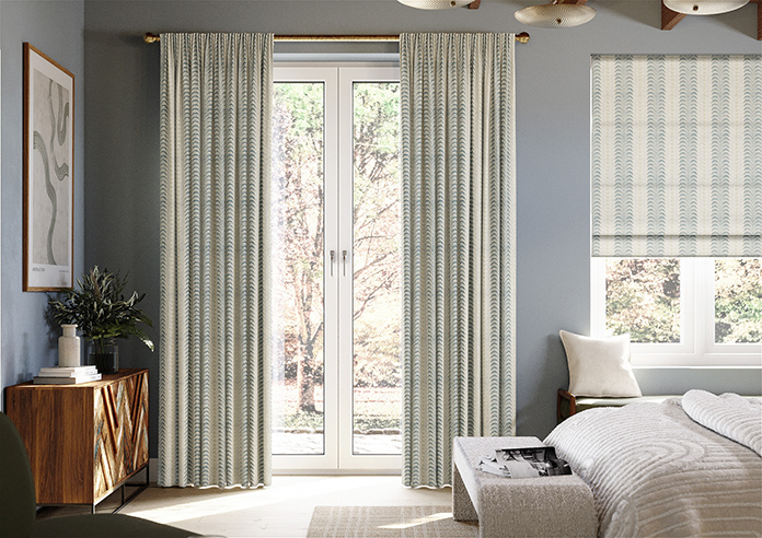 Land & Shore Fintra Stripe, Teal - Made to Measure Curtains - Image 3
